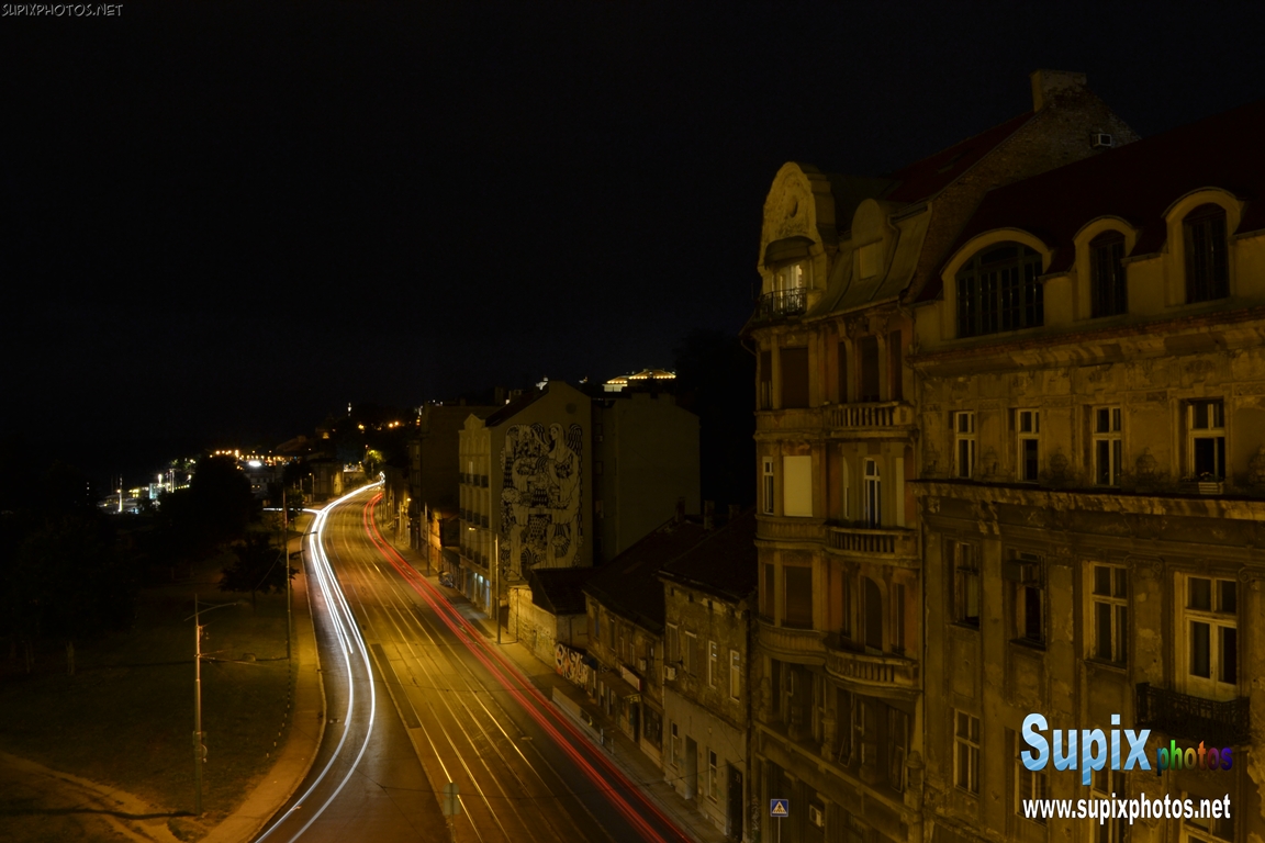 night view in Belgrade